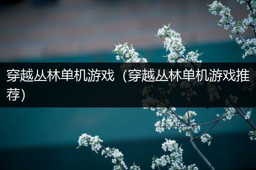穿越丛林单机游戏（穿越丛林单机游戏推荐）