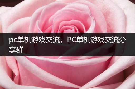pc单机游戏交流，PC单机游戏交流分享群