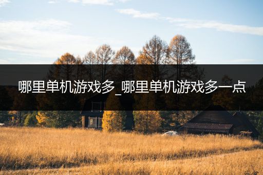 哪里单机游戏多_哪里单机游戏多一点