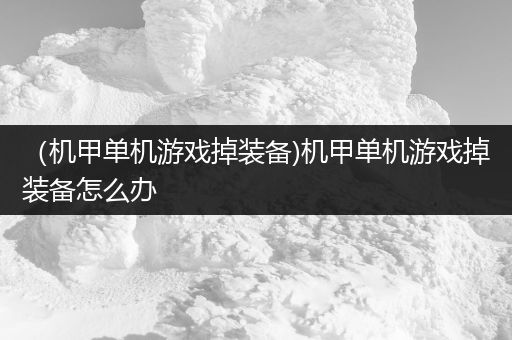 （机甲单机游戏掉装备)机甲单机游戏掉装备怎么办