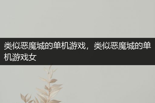 类似恶魔城的单机游戏，类似恶魔城的单机游戏女