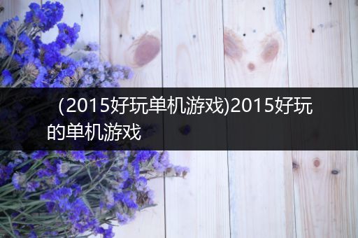 （2015好玩单机游戏)2015好玩的单机游戏