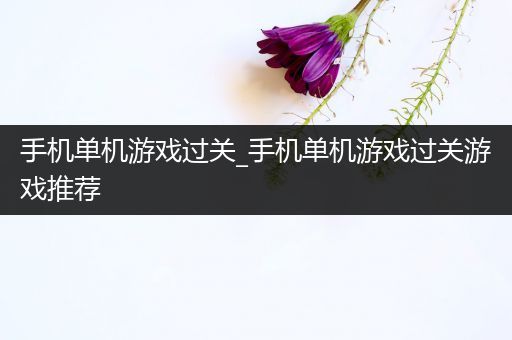 手机单机游戏过关_手机单机游戏过关游戏推荐