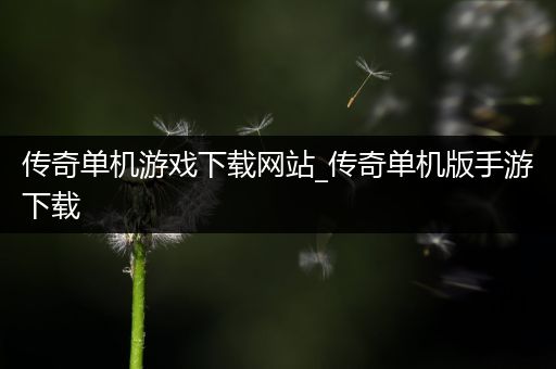 传奇单机游戏下载网站_传奇单机版手游下载