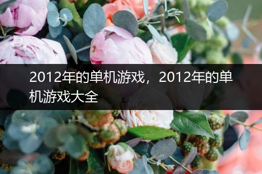 2012年的单机游戏，2012年的单机游戏大全