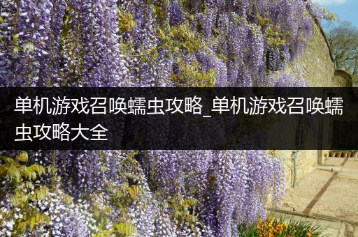单机游戏召唤蠕虫攻略_单机游戏召唤蠕虫攻略大全