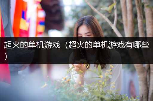 超火的单机游戏（超火的单机游戏有哪些）