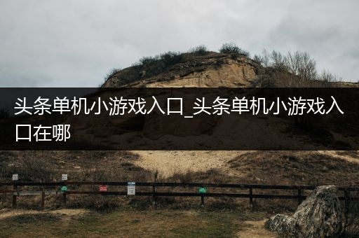 头条单机小游戏入口_头条单机小游戏入口在哪