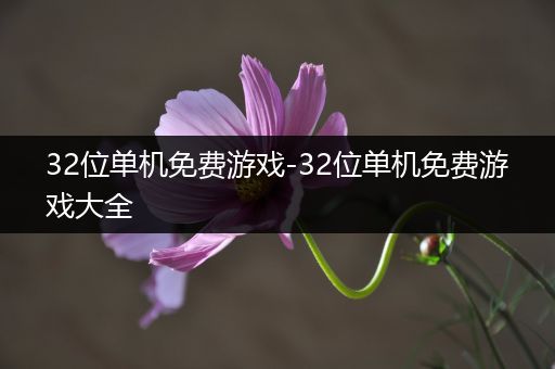 32位单机免费游戏-32位单机免费游戏大全