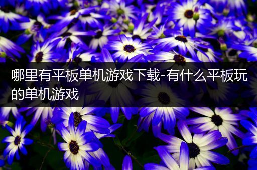哪里有平板单机游戏下载-有什么平板玩的单机游戏