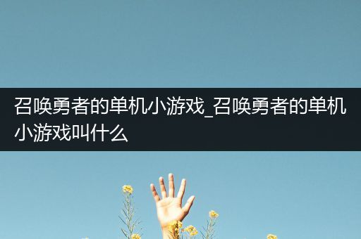 召唤勇者的单机小游戏_召唤勇者的单机小游戏叫什么