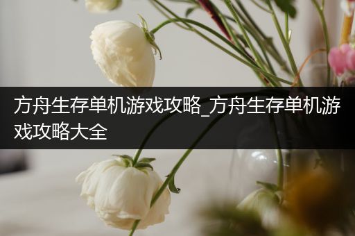 方舟生存单机游戏攻略_方舟生存单机游戏攻略大全