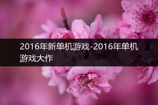 2016年新单机游戏-2016年单机游戏大作