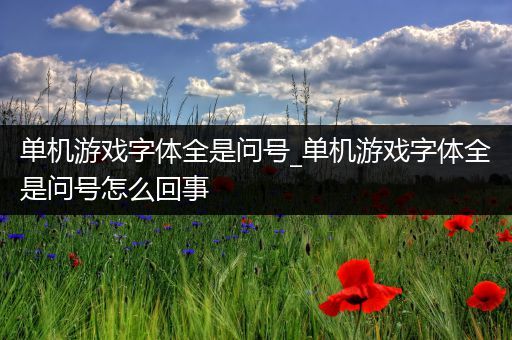 单机游戏字体全是问号_单机游戏字体全是问号怎么回事