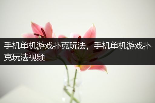 手机单机游戏扑克玩法，手机单机游戏扑克玩法视频