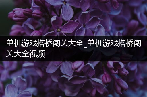 单机游戏搭桥闯关大全_单机游戏搭桥闯关大全视频