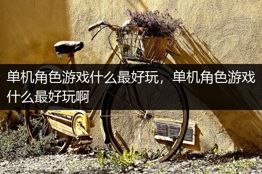 单机角色游戏什么最好玩，单机角色游戏什么最好玩啊