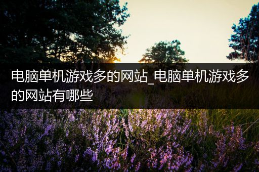 电脑单机游戏多的网站_电脑单机游戏多的网站有哪些