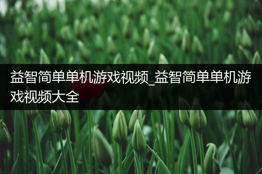 益智简单单机游戏视频_益智简单单机游戏视频大全