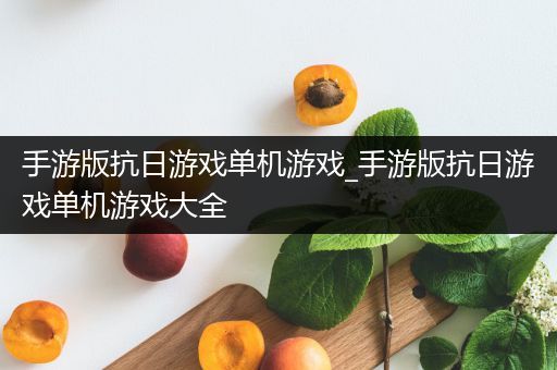 手游版抗日游戏单机游戏_手游版抗日游戏单机游戏大全