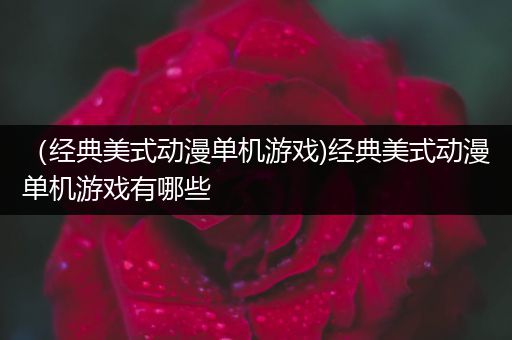 （经典美式动漫单机游戏)经典美式动漫单机游戏有哪些