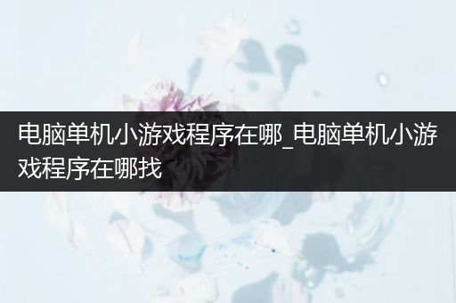 电脑单机小游戏程序在哪_电脑单机小游戏程序在哪找