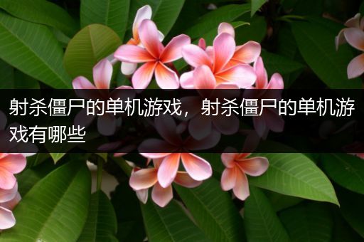 射杀僵尸的单机游戏，射杀僵尸的单机游戏有哪些