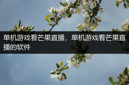 单机游戏看芒果直播，单机游戏看芒果直播的软件
