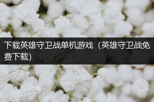 下载英雄守卫战单机游戏（英雄守卫战免费下载）