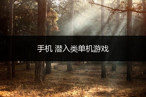 手机 潜入类单机游戏