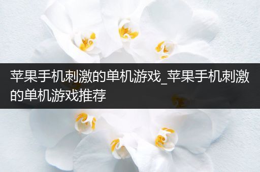 苹果手机刺激的单机游戏_苹果手机刺激的单机游戏推荐