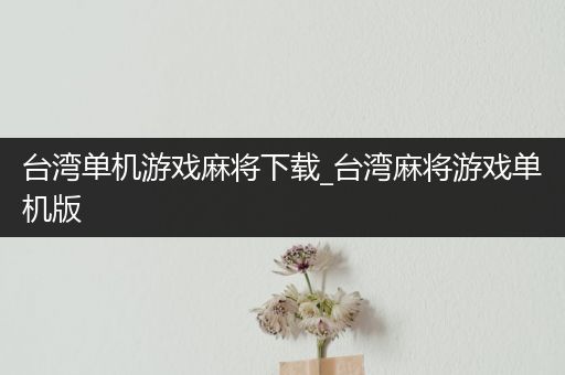 台湾单机游戏麻将下载_台湾麻将游戏单机版