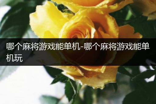 哪个麻将游戏能单机-哪个麻将游戏能单机玩