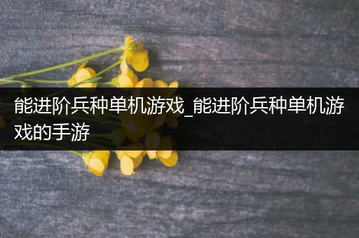 能进阶兵种单机游戏_能进阶兵种单机游戏的手游