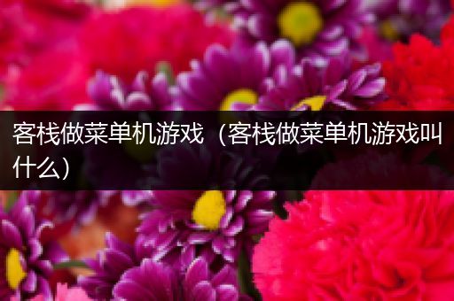 客栈做菜单机游戏（客栈做菜单机游戏叫什么）