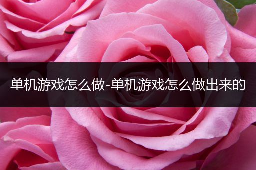 单机游戏怎么做-单机游戏怎么做出来的