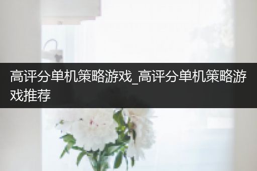 高评分单机策略游戏_高评分单机策略游戏推荐
