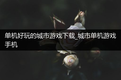 单机好玩的城市游戏下载_城市单机游戏手机