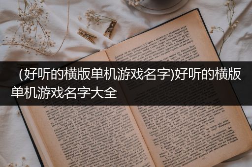 （好听的横版单机游戏名字)好听的横版单机游戏名字大全