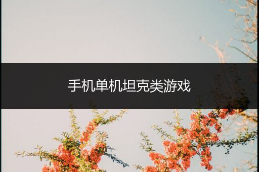手机单机坦克类游戏