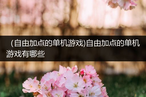 （自由加点的单机游戏)自由加点的单机游戏有哪些