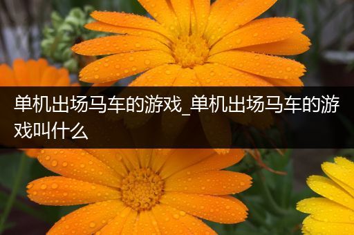 单机出场马车的游戏_单机出场马车的游戏叫什么