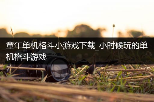 童年单机格斗小游戏下载_小时候玩的单机格斗游戏