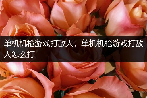 单机机枪游戏打敌人，单机机枪游戏打敌人怎么打