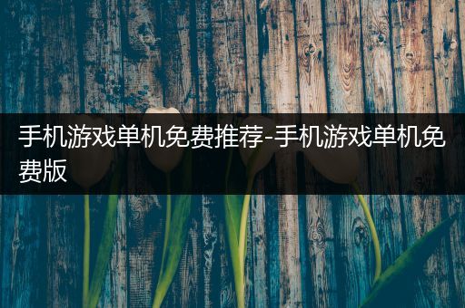手机游戏单机免费推荐-手机游戏单机免费版