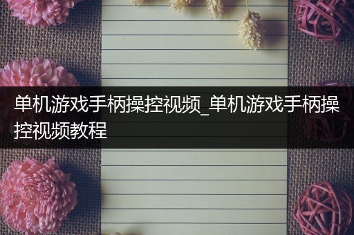 单机游戏手柄操控视频_单机游戏手柄操控视频教程