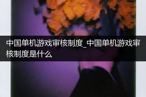 中国单机游戏审核制度_中国单机游戏审核制度是什么