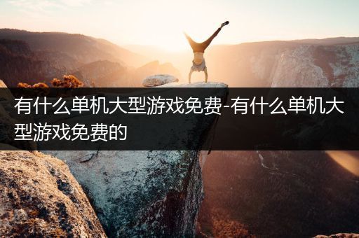 有什么单机大型游戏免费-有什么单机大型游戏免费的