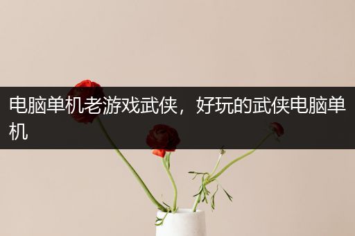 电脑单机老游戏武侠，好玩的武侠电脑单机
