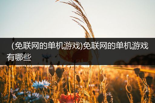 （免联网的单机游戏)免联网的单机游戏有哪些